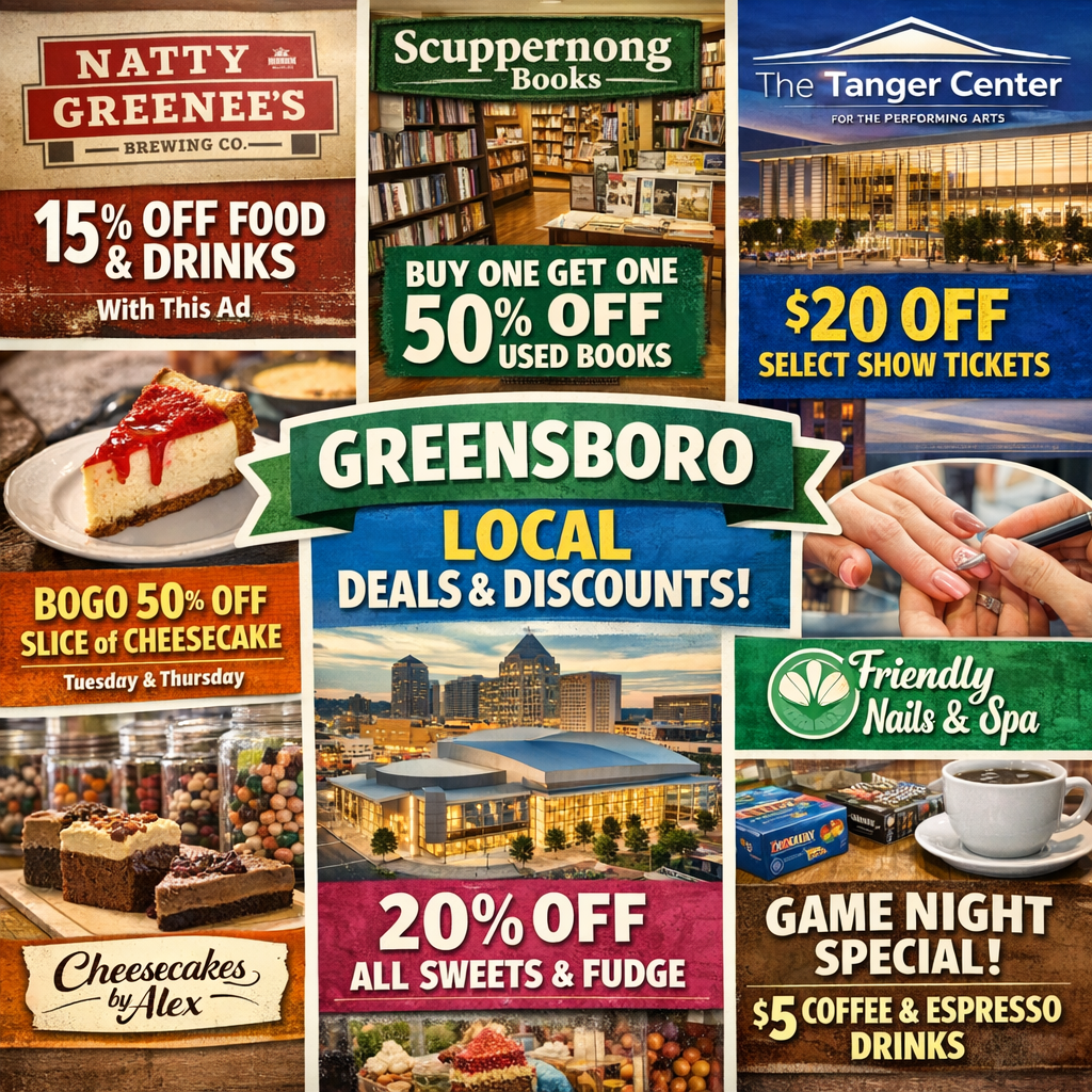 Exclusive Deals from Greensboro’s Local Businesses